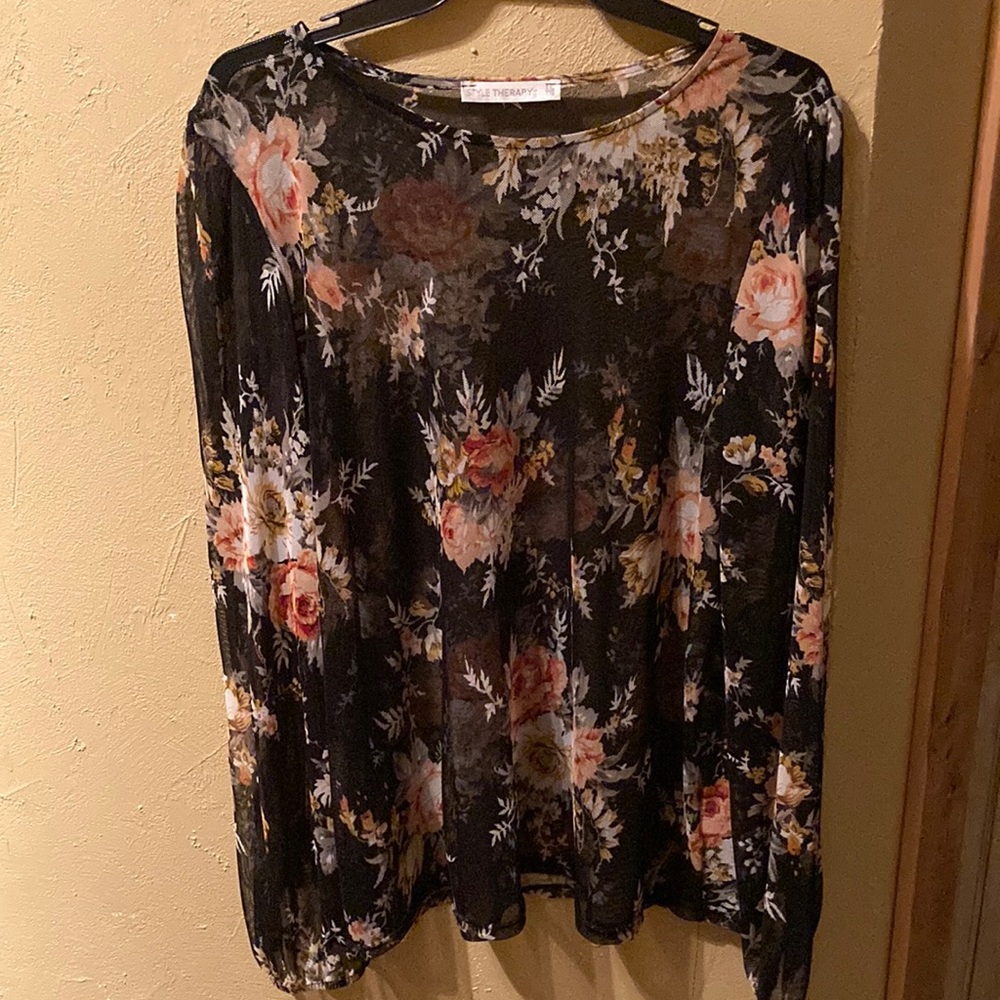 See-Through Floral Top